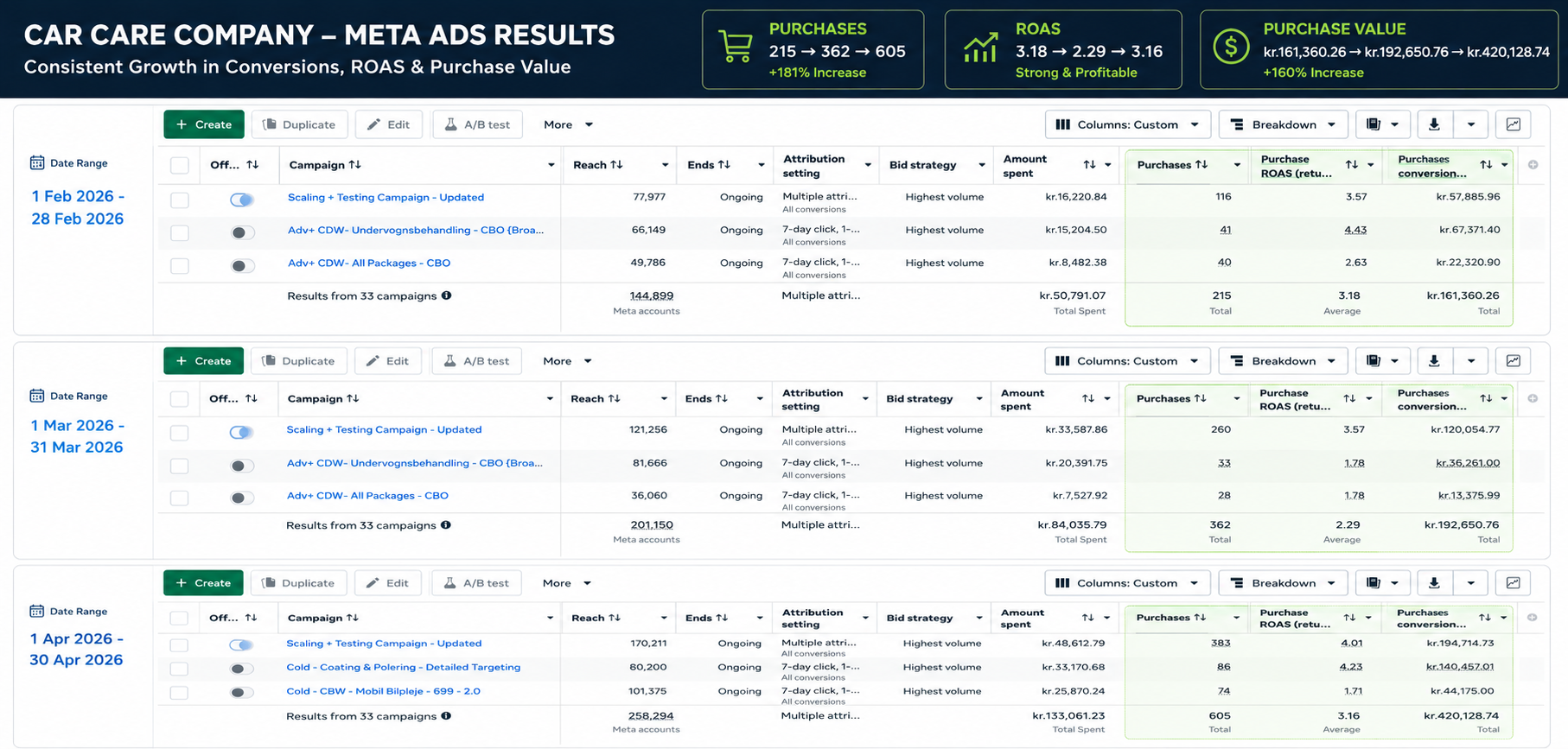 Danish Car Care Company case study results